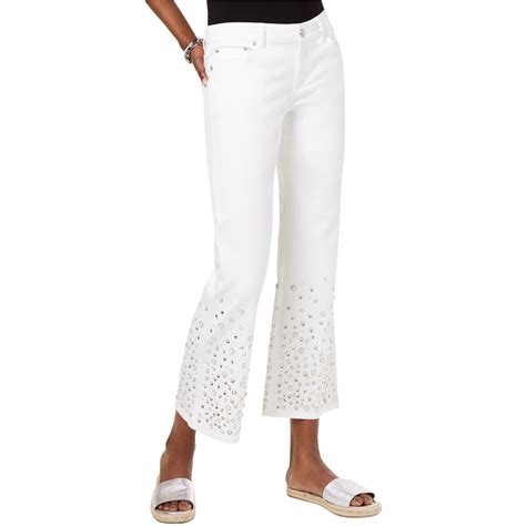 MICHAEL Michael Kors Izzy Embellished Cropped Skinny Jeans